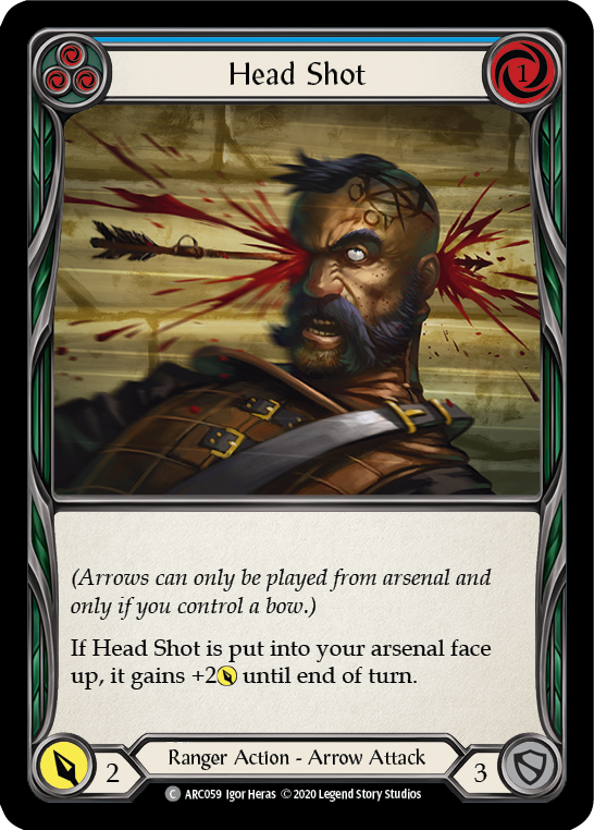 Head Shot (Blue) [ARC059] Unlimited Edition Rainbow Foil