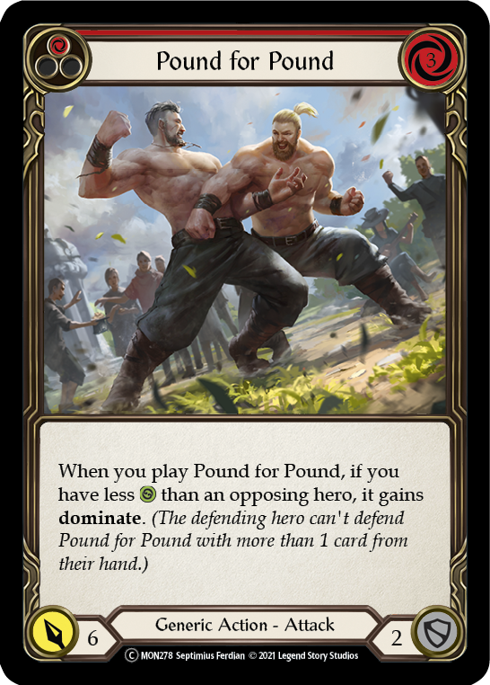 Pound for Pound (Red) (Rainbow Foil) [U-MON278-RF] Unlimited Rainbow Foil