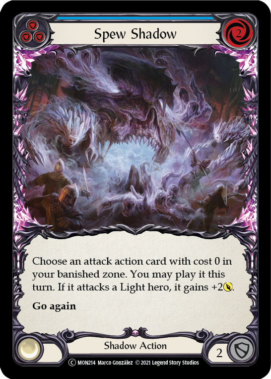 Spew Shadow (Blue) (Rainbow Foil) [U-MON214-RF] Unlimited Rainbow Foil