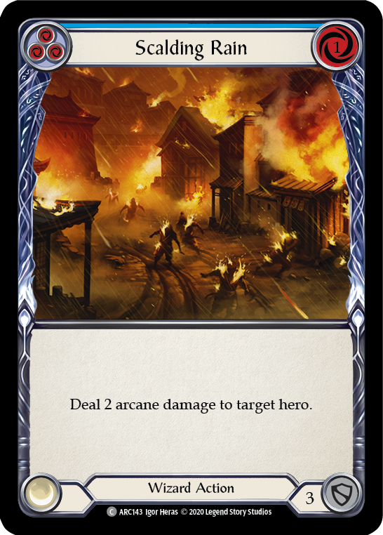 Scalding Rain (Blue) [ARC143] Unlimited Edition Rainbow Foil