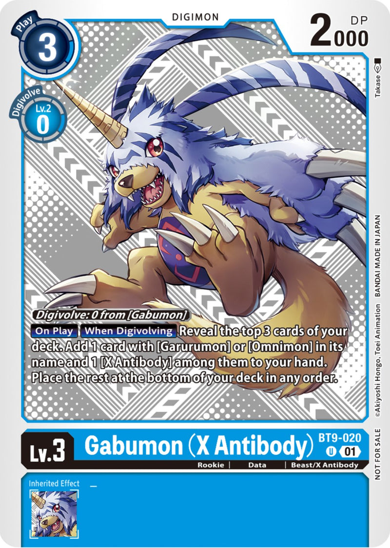 Gabumon (X Antibody) [BT9-020] (Starter Deck 15 & 16 Pre-Release) [X Record]