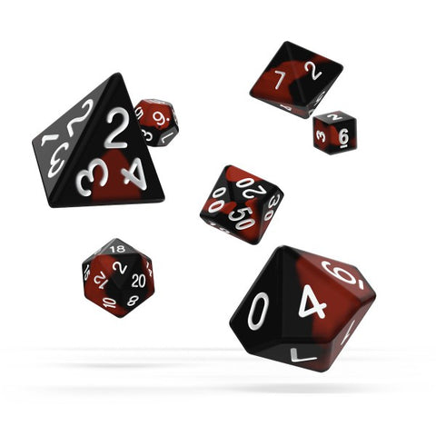 Oakie Doakie Dice - RPG-Set Glow in the Dark Lava