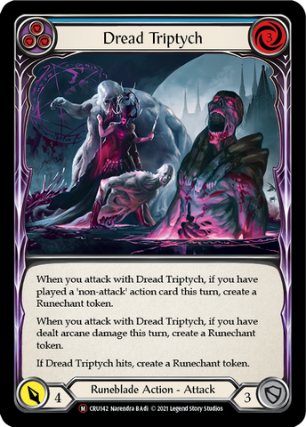 Dread Triptych (Rainbow Foil) [CRU142-RF] Unlimited Rainbow Foil