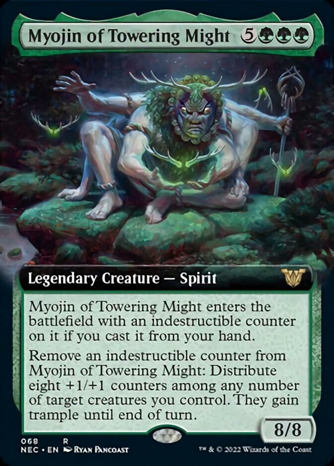 Myojin of Towering Might (Extended Art) [Kamigawa: Neon Dynasty Commander]