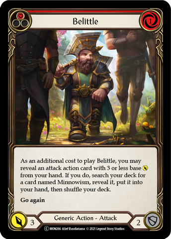 Belittle (Red) (Rainbow Foil) [U-MON266-RF] Unlimited Rainbow Foil