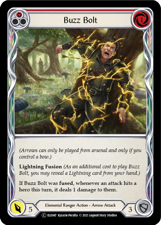 Buzz Bolt (Red) [U-ELE047] Unlimited Rainbow Foil