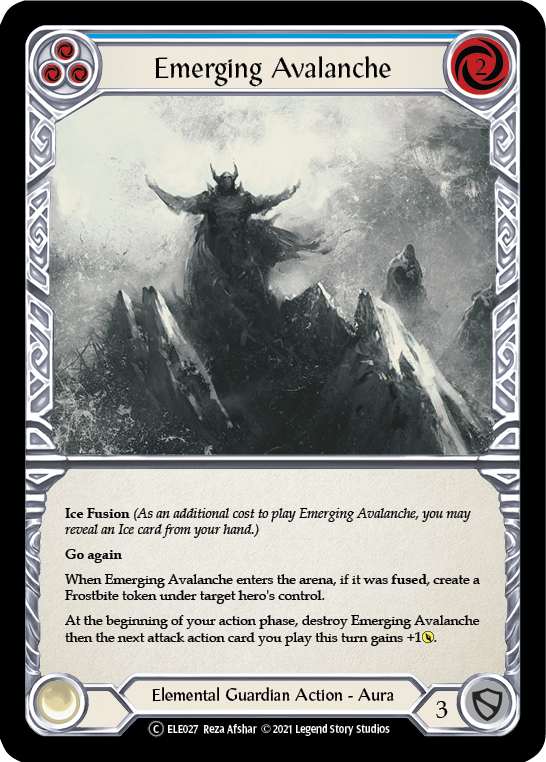 Emerging Avalanche (Blue) [U-ELE027] Unlimited Rainbow Foil