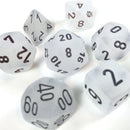 Frosted Clear/black Polyhedral 7-Die Set CHX27401