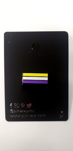 Enamel Pin: Nonbinary Flag