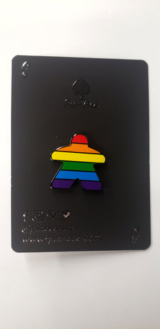 Enamel Pins: Pride Meeple