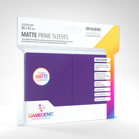 Gamegenic - Sleeves: Gamegenic Matte Prime Sleeves - Purple (100)