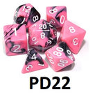 Marble Dice Set: Pink/Black PD22