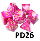 Marble Dice Set: Rosy White PD26