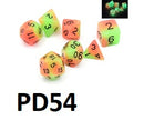 Glow In The Dark Dice Set: Orange/Green PD54