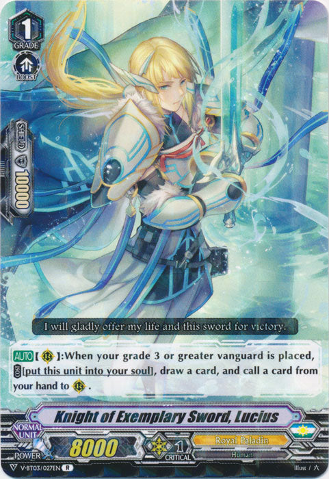 Knight of Exemplary Sword, Lucius - V-BT03/027EN - R