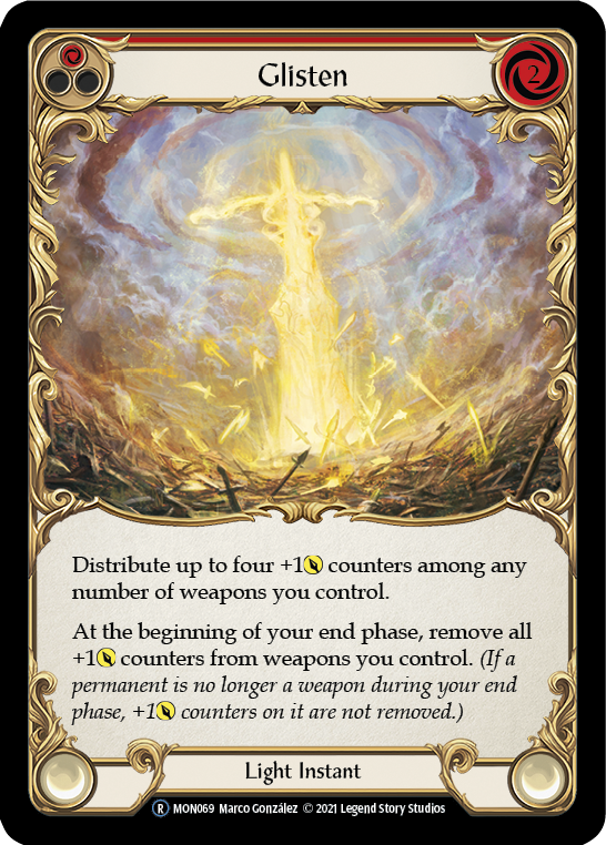 Glisten (Red) (Rainbow Foil) [U-MON069-RF] Unlimited Rainbow Foil