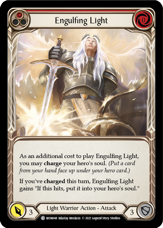 Engulfing Light (Red) (Rainbow Foil) [MON048-RF] 1st Edition Rainbow Foil