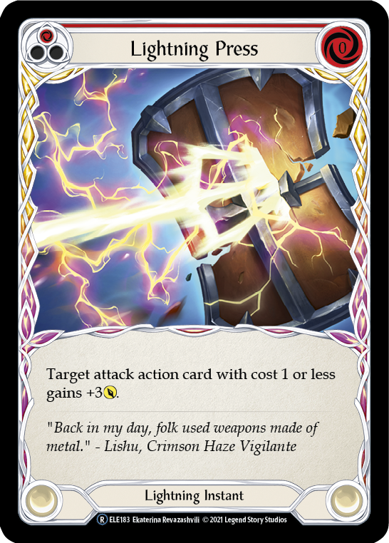 Lightning Press (Red) [U-ELE183] Unlimited Rainbow Foil