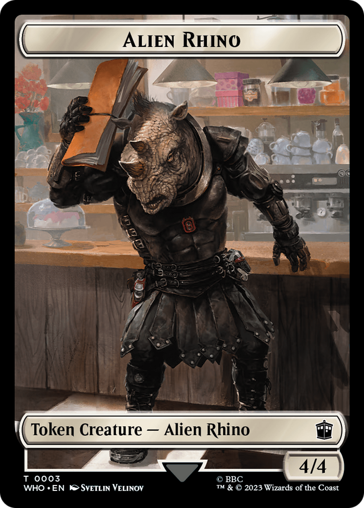 Alien Rhino // Treasure (0030) Double-Sided Token [Doctor Who Tokens]