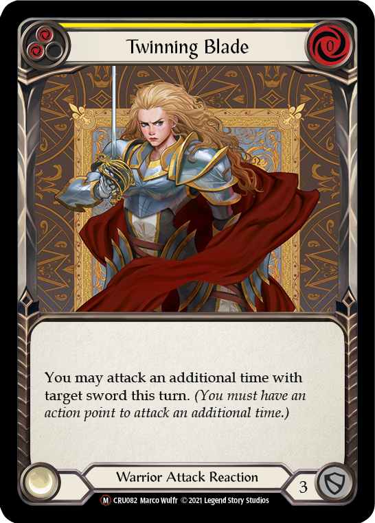 Twinning Blade (Rainbow Foil) [CRU082-RF] Unlimited Rainbow Foil