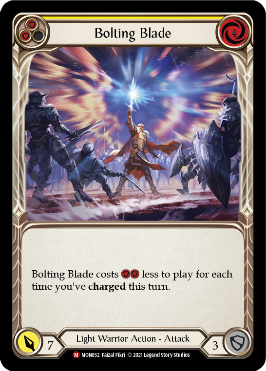 Bolting Blade (Rainbow Foil) [MON032-RF] 1st Edition Rainbow Foil