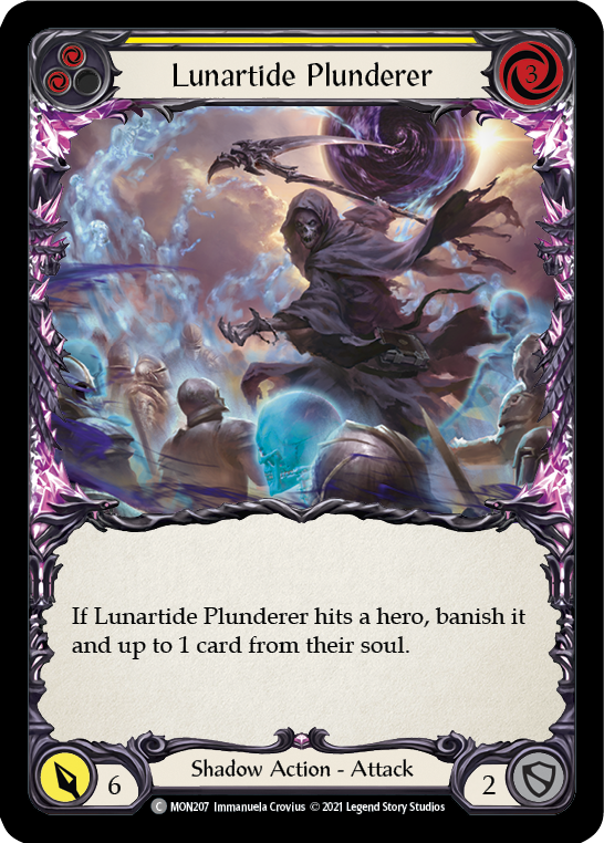 Lunartide Plunderer (Yellow) (Rainbow Foil) [MON207-RF] 1st Edition Rainbow Foil