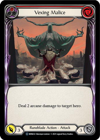 Vexing Malice (Red) (Rainbow Foil) [U-MON232-RF] Unlimited Rainbow Foil