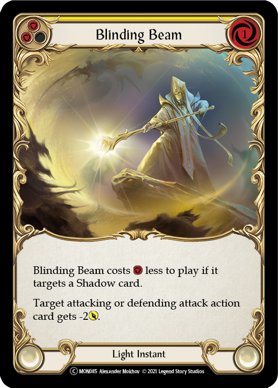 Blinding Beam (Yellow) (Rainbow Foil) [U-MON085-RF] Unlimited Rainbow Foil