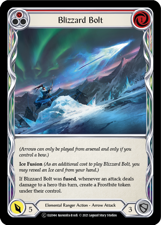 Blizzard Bolt (Red) [U-ELE044] Unlimited Rainbow Foil